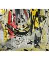 Peinture abstraite jaune