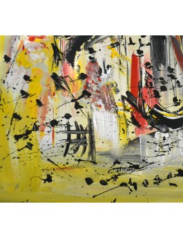Peinture abstraite jaune