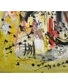 Peinture abstraite jaune