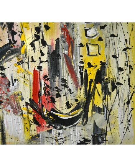 Peinture abstraite jaune