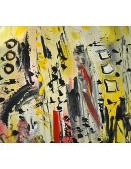 Peinture abstraite jaune