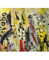 Peinture abstraite jaune