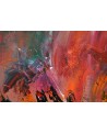 Feu maritime - Tableau abstrait rouge orange