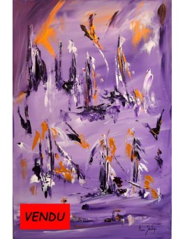 tableau violet La terre est proche