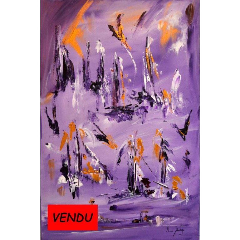 tableau violet La terre est proche