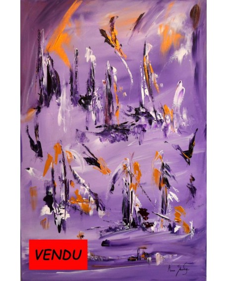 tableau violet La terre est proche