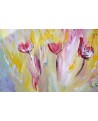 L'oiseau papillon - Peinture de fleurs abstraites