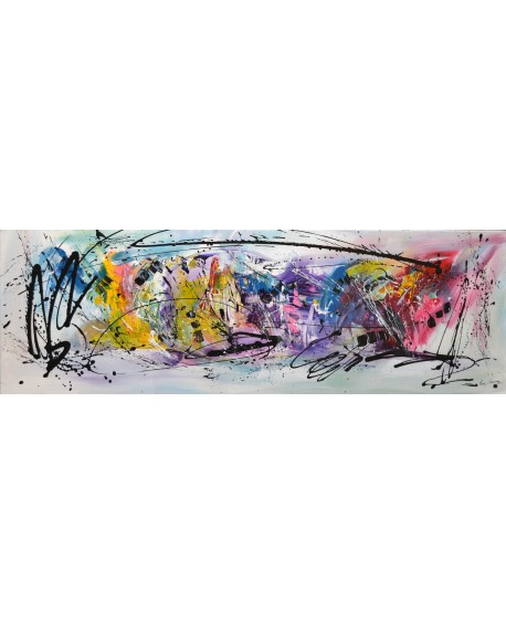 Tableau abstrait panoramique design