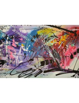 Tableau abstrait panoramique design