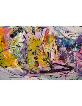Tableau abstrait panoramique design
