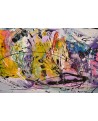 Tableau abstrait panoramique design