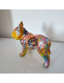 statue pop art chien bouledogue