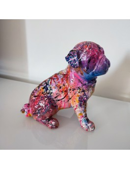 sculpture chien bouledogue