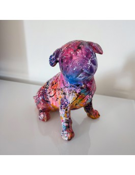 statue bouledogue moderne deco