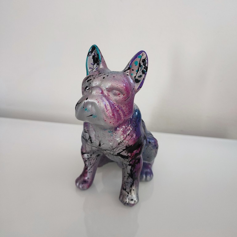 sculpture bouledogue pop art