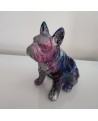 bouledogue pop art résine