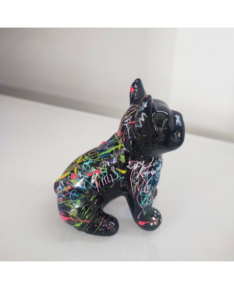statue chien bouledogue