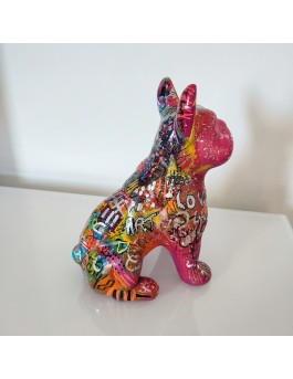 statue chien bouledogue déco