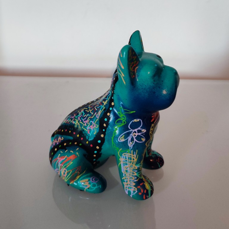 sculpture bouledogue pop art