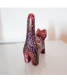 statue chat rouge pop art