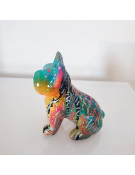 statue bouledogue pop art