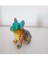 statue bouledogue pop art céramique