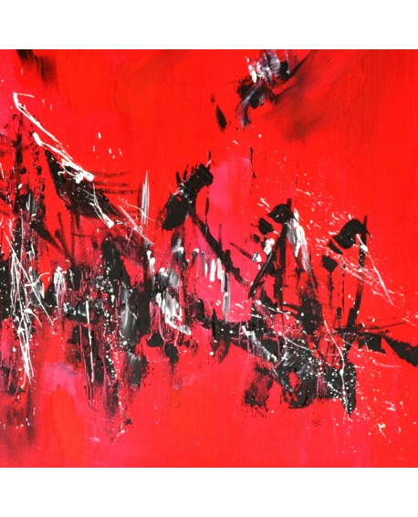 tableau moderne rouge