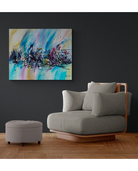 grand tableau abstrait moderne design