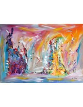 grand tableau multicolore et moderne