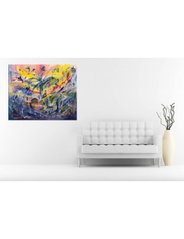 grand tableau abstrait contemporain