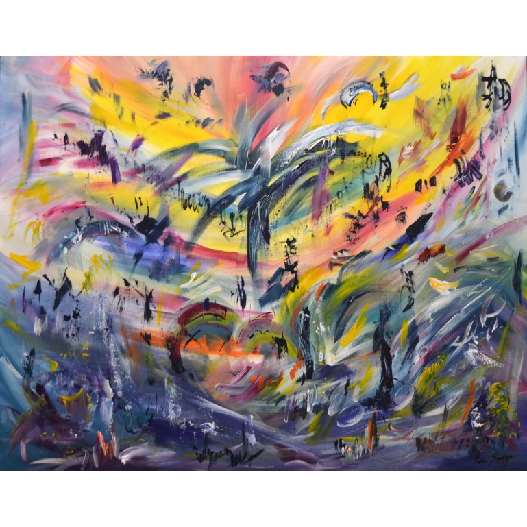 grand tableau moderne abstrait