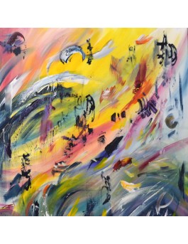 grand tableau abstrait moderne