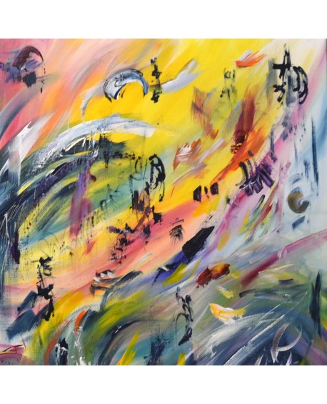 grand tableau abstrait moderne