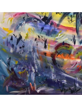 grand tableau abstrait moderne