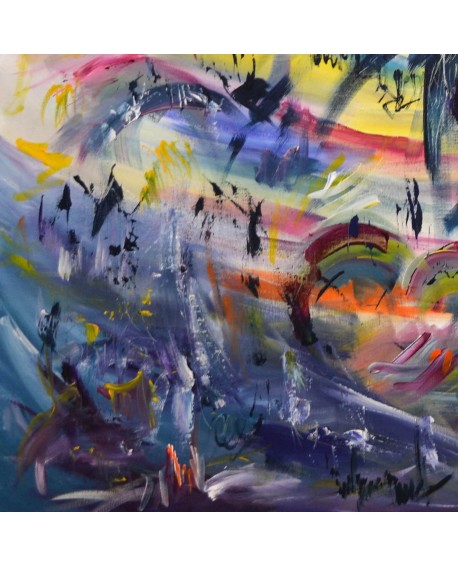 grand tableau abstrait moderne