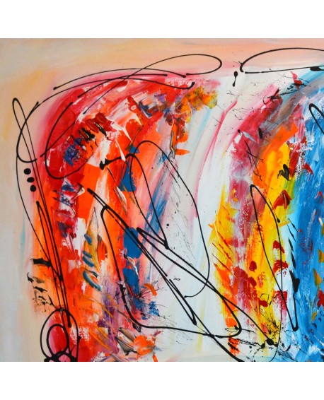 grand tableau moderne multicolore