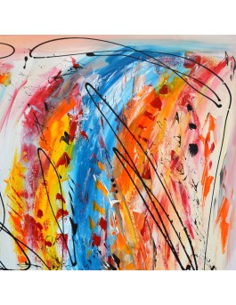 grand tableau moderne multicolore