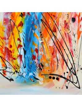 grand tableau moderne multicolore