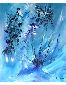 tableau moderne abstrait bleu