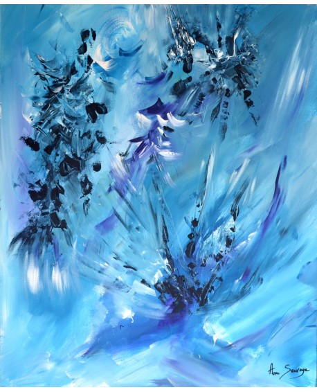 tableau moderne abstrait bleu