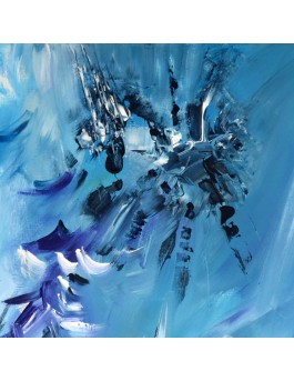 tableau moderne abstrait bleu