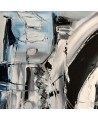 tableau abtrait gris bleu