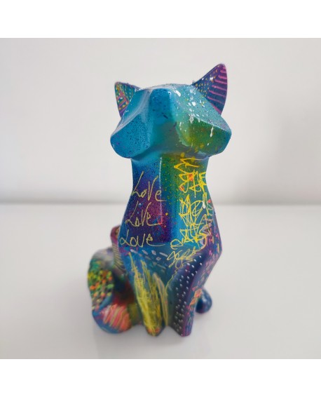 statuette renard pop art