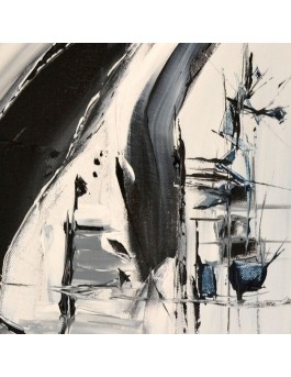 tableau abtrait gris bleu