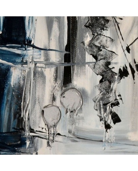 tableau abtrait gris bleu