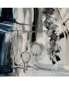 tableau abtrait gris bleu
