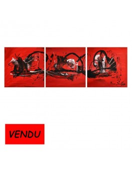 peinture triptyque Furax
