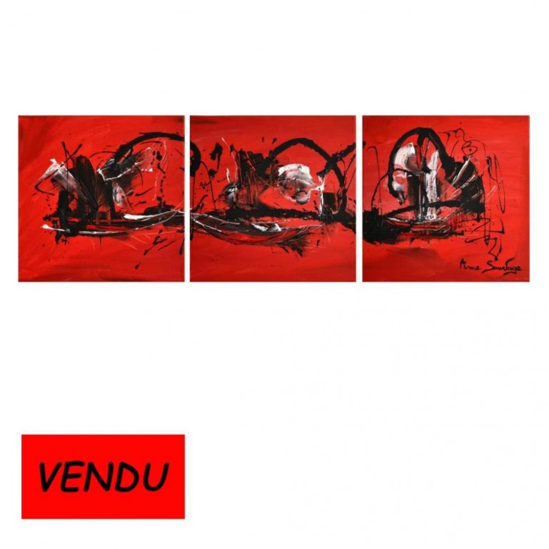 peinture triptyque Furax