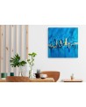 grand tableau bleu et or