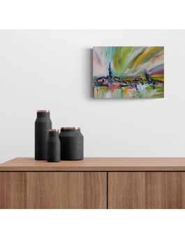 tableau abstrait coloré